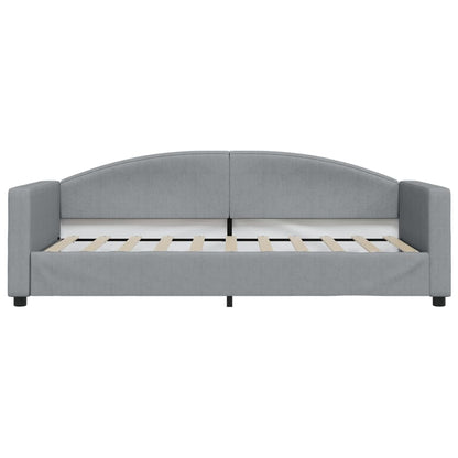 Slaapbank Stof 90 x 190 cm Lichtgrijs met onderschuifbed