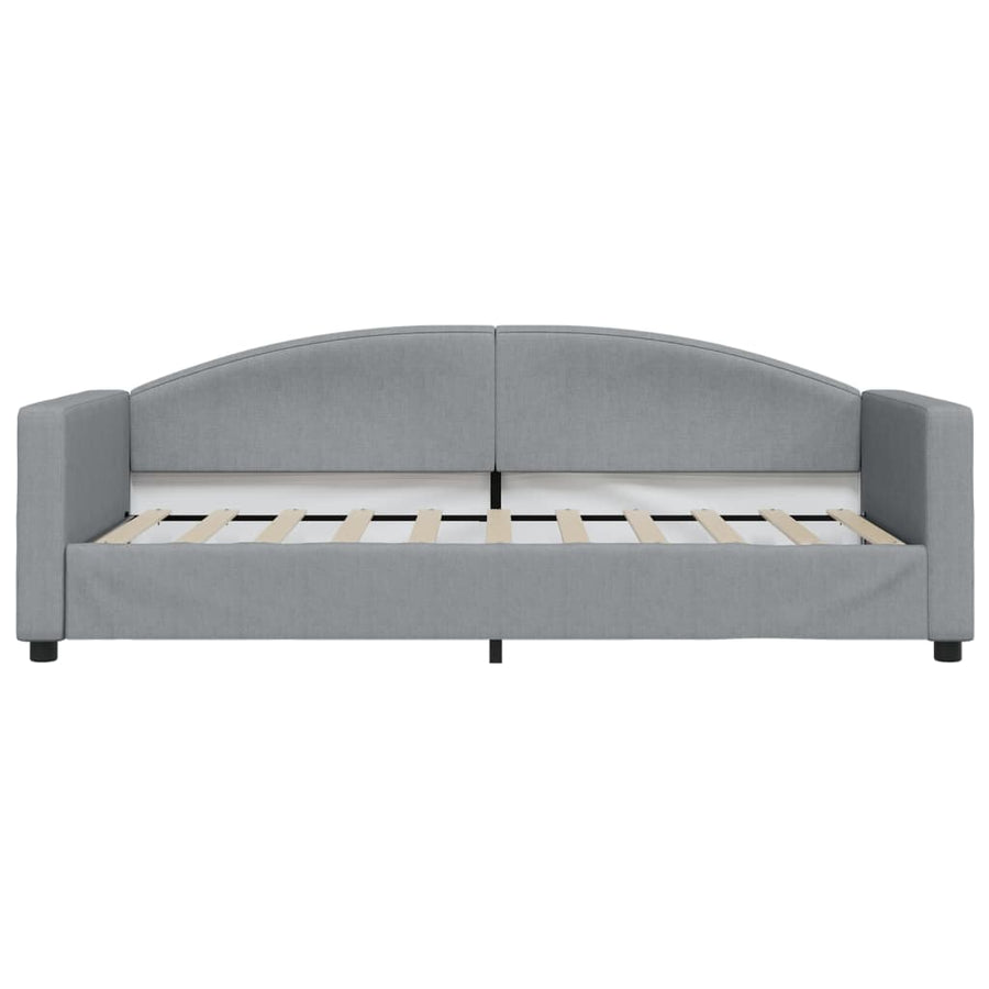 Slaapbank Stof 90 x 190 cm Lichtgrijs met onderschuifbed
