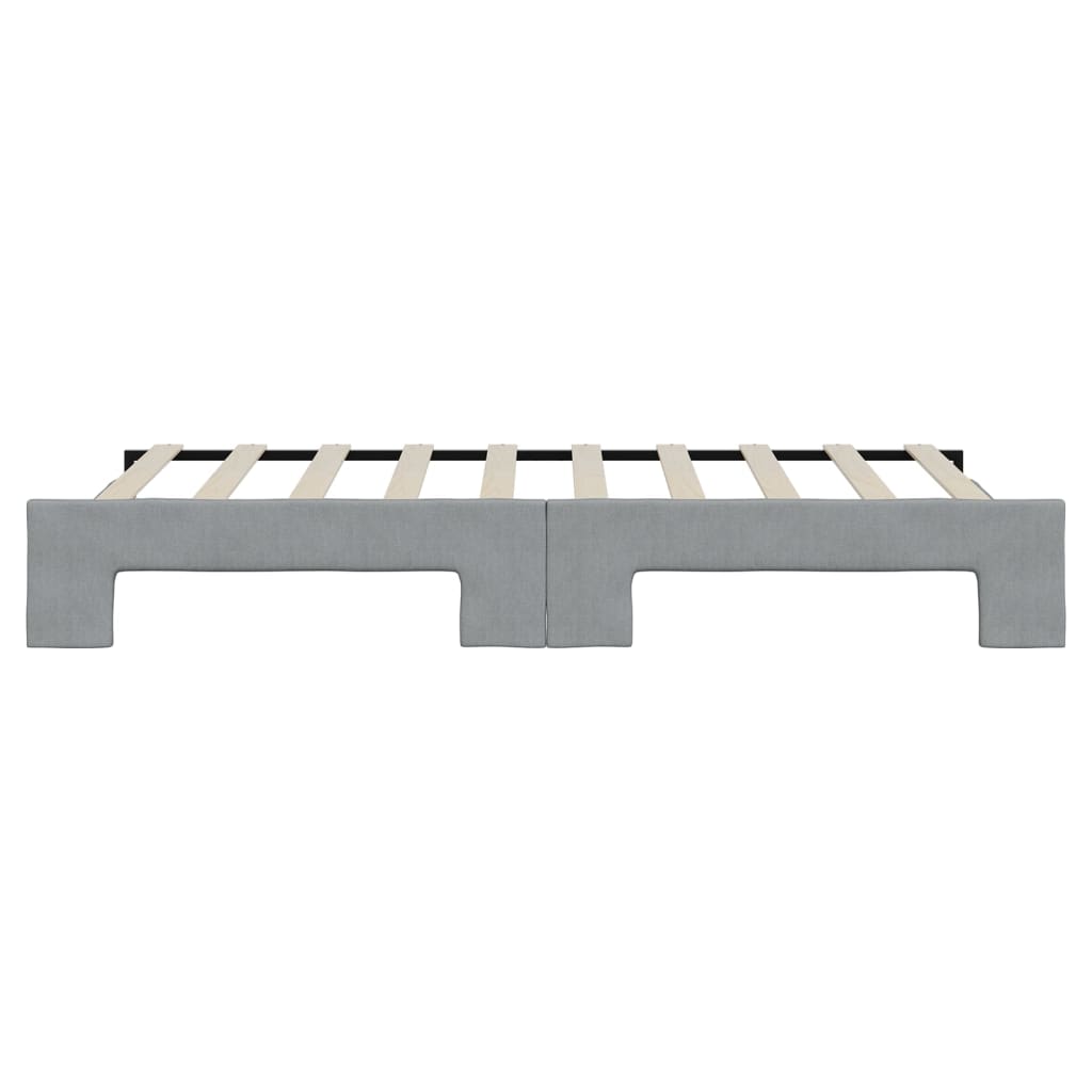 Slaapbank Stof 90 x 190 cm Lichtgrijs met onderschuifbed