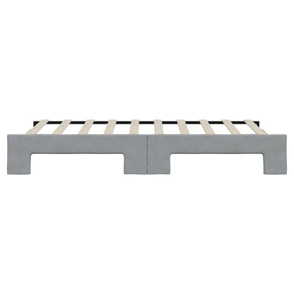 Slaapbank Stof 90 x 190 cm Lichtgrijs met onderschuifbed