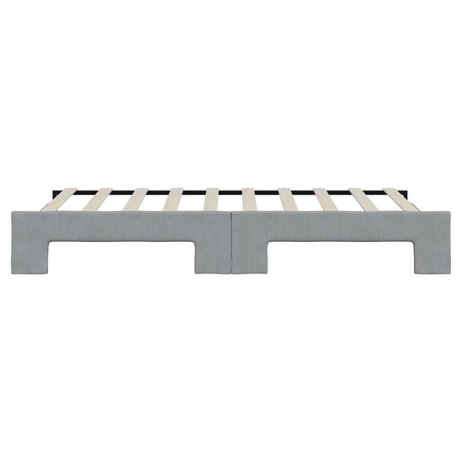 Slaapbank Stof 90 x 190 cm Lichtgrijs met onderschuifbed