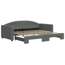 Slaapbank Stof 90 x 190 cm Donkergrijs met onderschuifbed