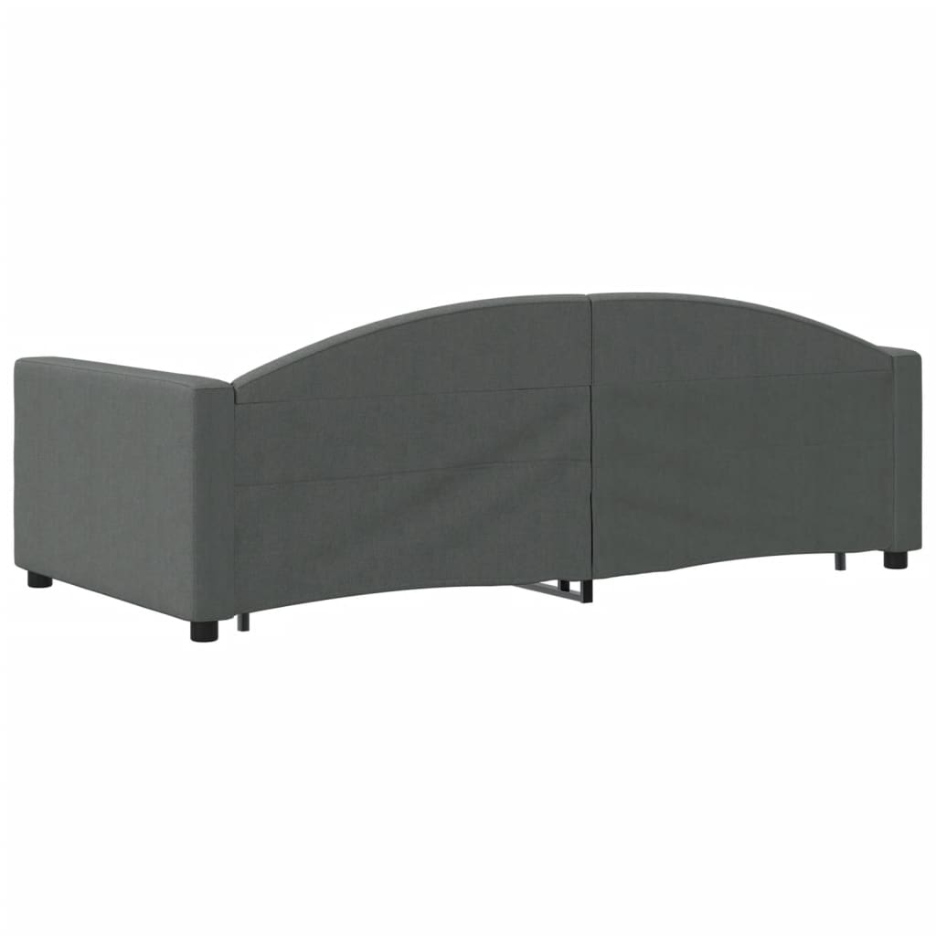 Slaapbank Stof 90 x 190 cm Donkergrijs met onderschuifbed