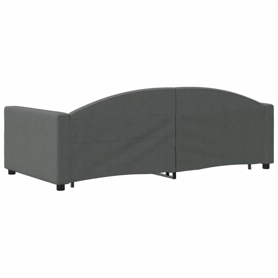 Slaapbank Stof 90 x 190 cm Donkergrijs met onderschuifbed