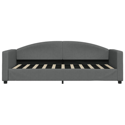 Slaapbank Stof 90 x 190 cm Donkergrijs met onderschuifbed
