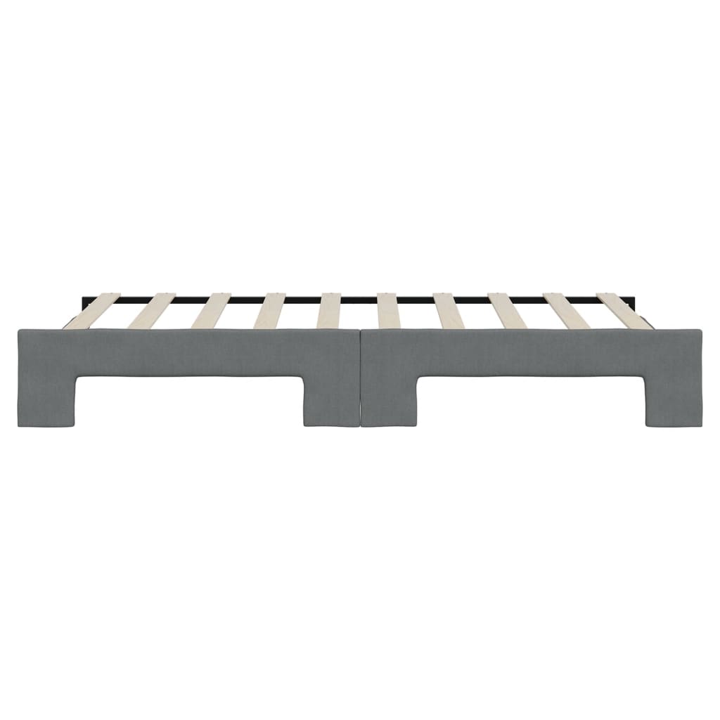 Slaapbank Stof 90 x 190 cm Donkergrijs met onderschuifbed