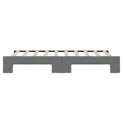 Slaapbank Stof 90 x 190 cm Donkergrijs met onderschuifbed