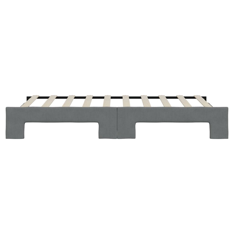 Slaapbank Stof 90 x 190 cm Donkergrijs met onderschuifbed