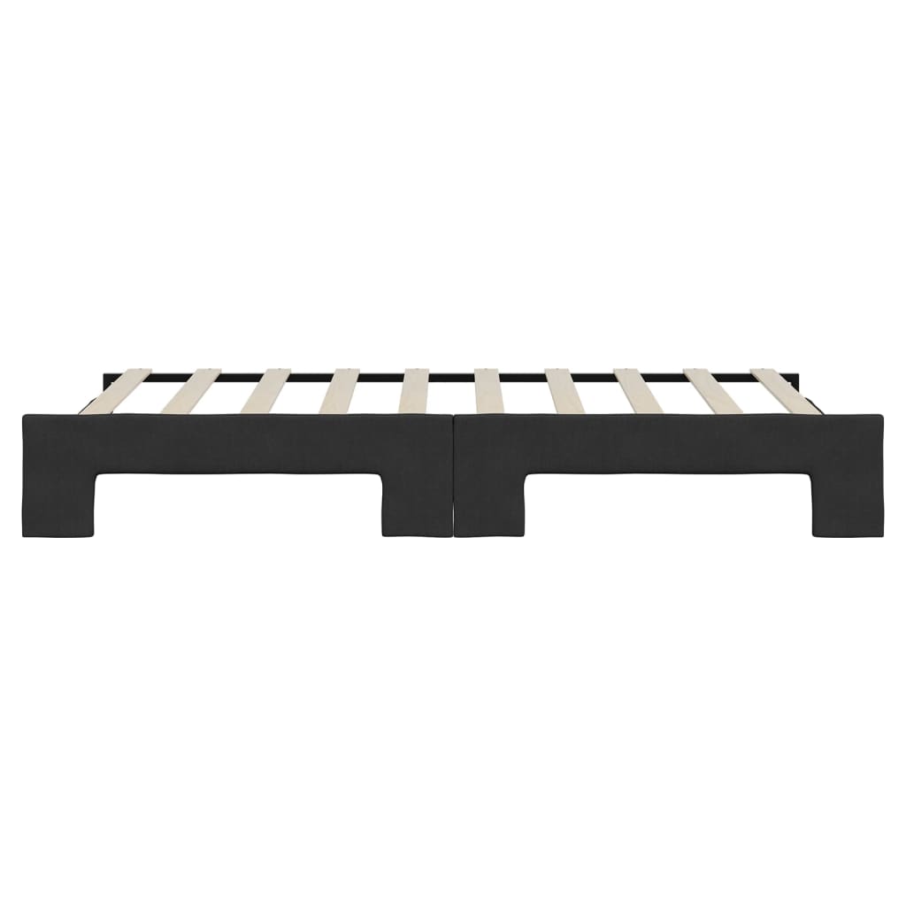 Slaapbank Stof 90 x 190 cm Zwart met onderschuifbed