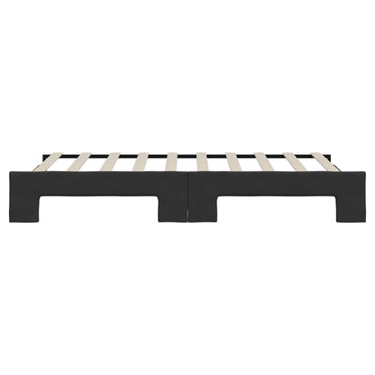 Slaapbank Stof 90 x 190 cm Zwart met onderschuifbed