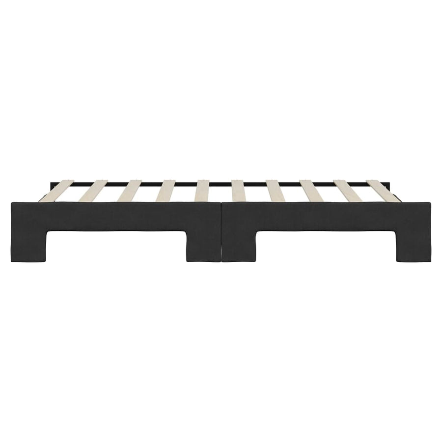 Slaapbank Stof 90 x 190 cm Zwart met onderschuifbed