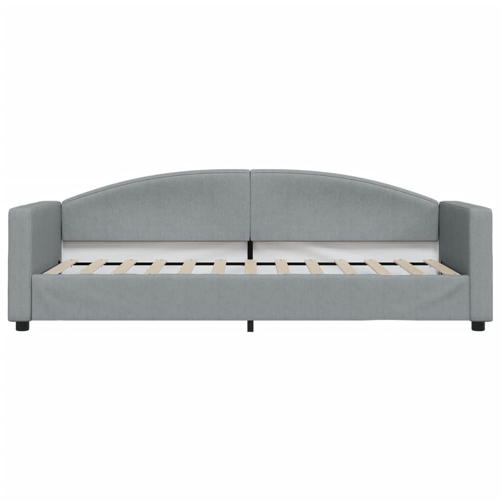 Slaapbank S Stof 80 x 200 cm Lichtgrijs met onderschuifbed en lade