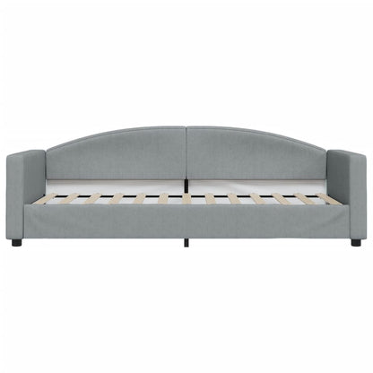 Slaapbank S Stof 80 x 200 cm Lichtgrijs met onderschuifbed en lade
