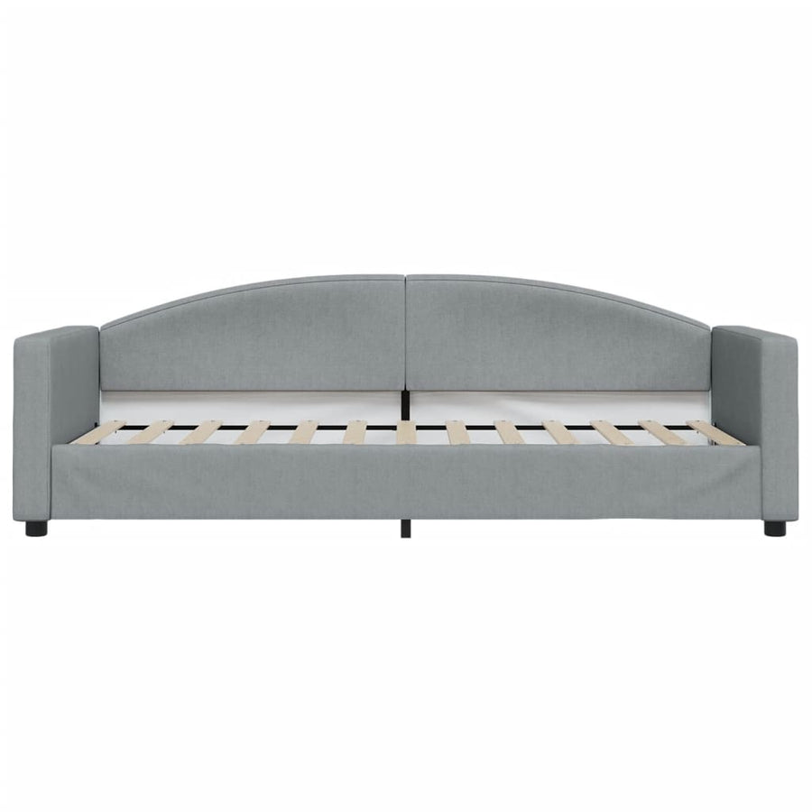 Slaapbank S Stof 80 x 200 cm Lichtgrijs met onderschuifbed en lade