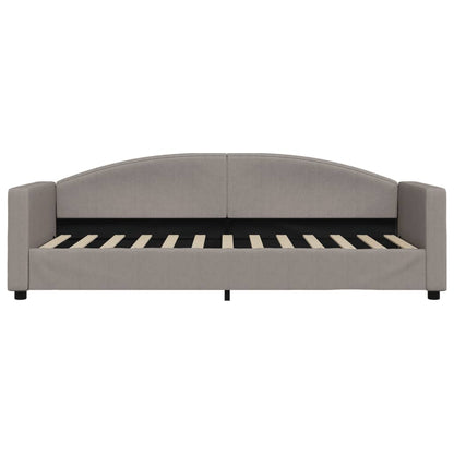 Slaapbank S Stof 80 x 200 cm Taupe met onderschuifbed en lade