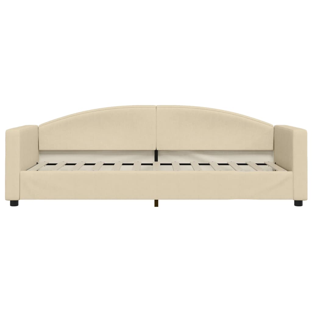 Slaapbank S Stof Kleur 80 x 200 cm Crème met onderschuifbed en lade