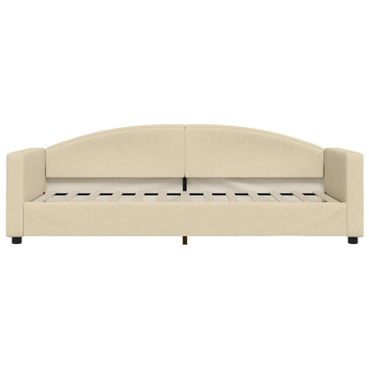 Slaapbank S Stof Kleur 80 x 200 cm Crème met onderschuifbed en lade