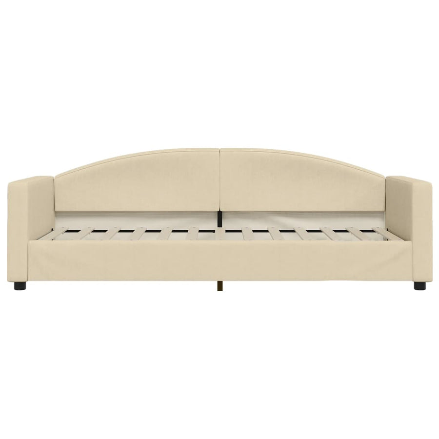 Slaapbank S Stof Kleur 80 x 200 cm Crème met onderschuifbed en lade