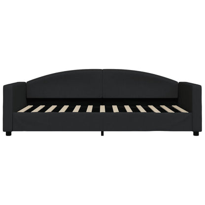 Slaapbank S Stof 90 x 200 cm Zwart met onderschuifbed en lade