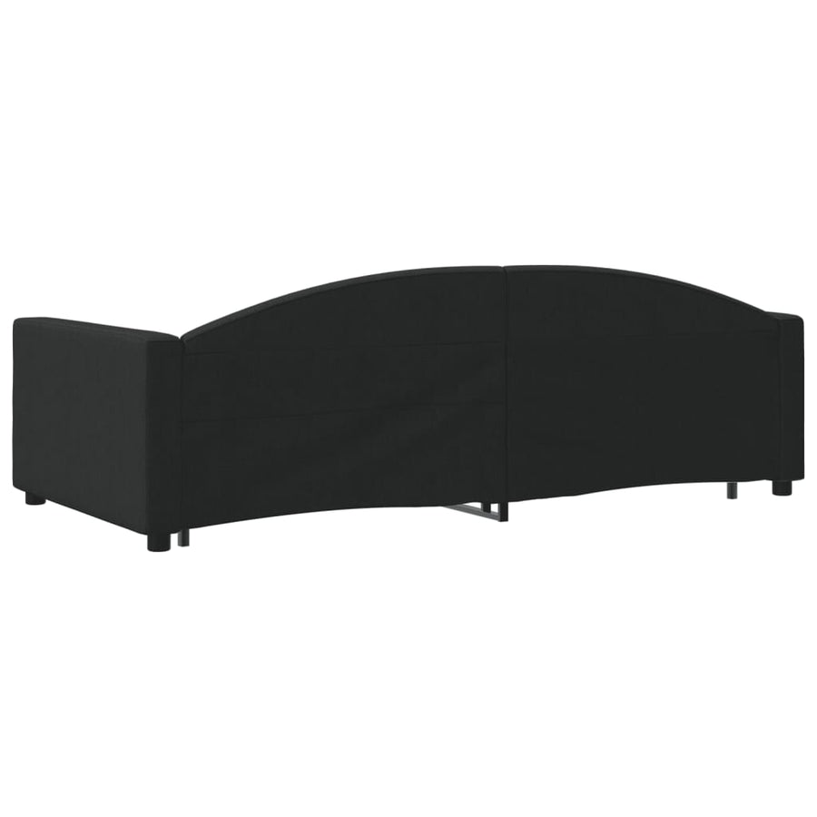 Slaapbank S Stof Zwart 100 x 200 cm met onderschuifbed en lade