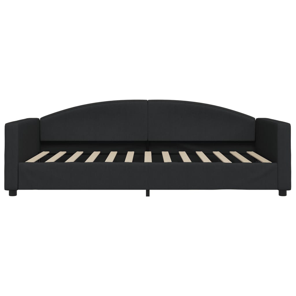 Slaapbank S Stof Zwart 100 x 200 cm met onderschuifbed en lade