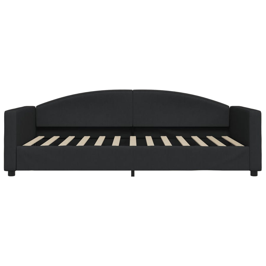 Slaapbank S Stof Zwart 100 x 200 cm met onderschuifbed en lade
