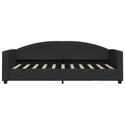 Slaapbank S Stof 90 x 190 cm Zwart met onderschuifbed en lade