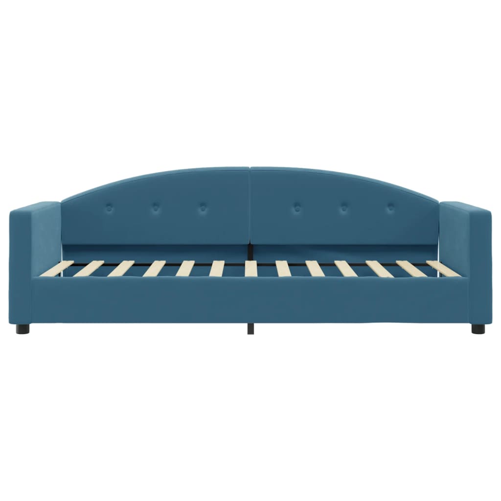 Slaapbank Fluweel 80 x 200 cm Blauw met matras