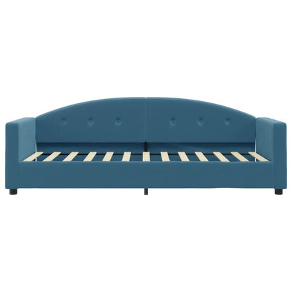 Slaapbank Fluweel 80 x 200 cm Blauw met matras
