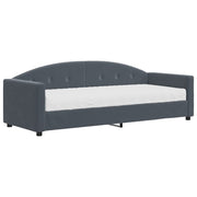 Sofa bed with mattress 80x200 cm velvet dark grey