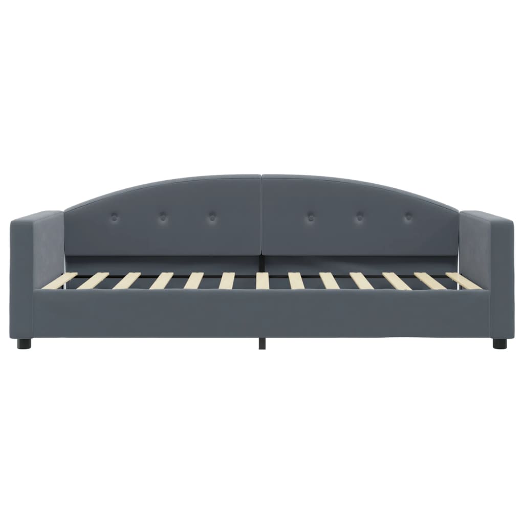 Slaapbank met matras 80x200 cm fluweel donkergrijs