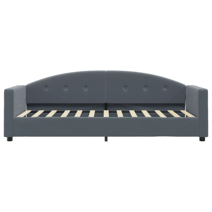 Slaapbank met matras 80x200 cm fluweel donkergrijs