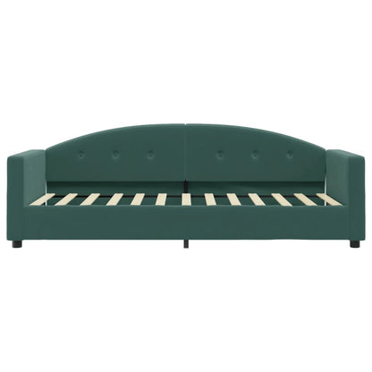 Slaapbank Fluweel 80 x 200 cm Donkergroen met matras