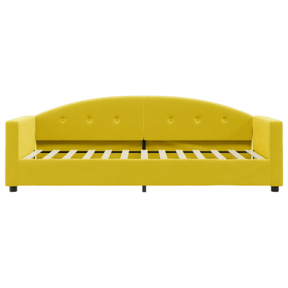 Slaapbank Fluweel Geel 80 x 200 cm met matras