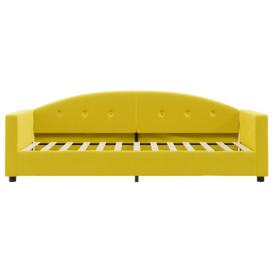 Slaapbank Fluweel Geel 80 x 200 cm met matras