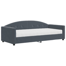 Slaapbank met matras 90x200 cm fluweel donkergrijs