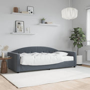 Sofa bed with mattress 90x200 cm velvet dark grey