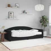 Sofa bed with mattress 90x200 cm velvet black