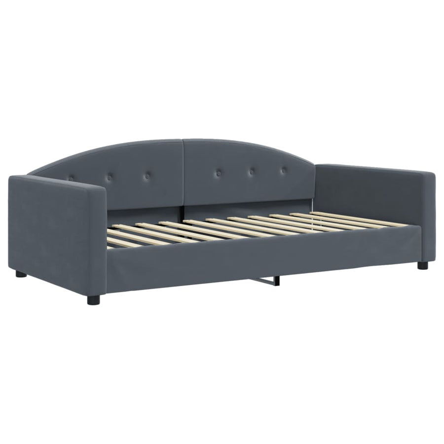 Slaapbank met matras 100x200 cm fluweel donkergroen