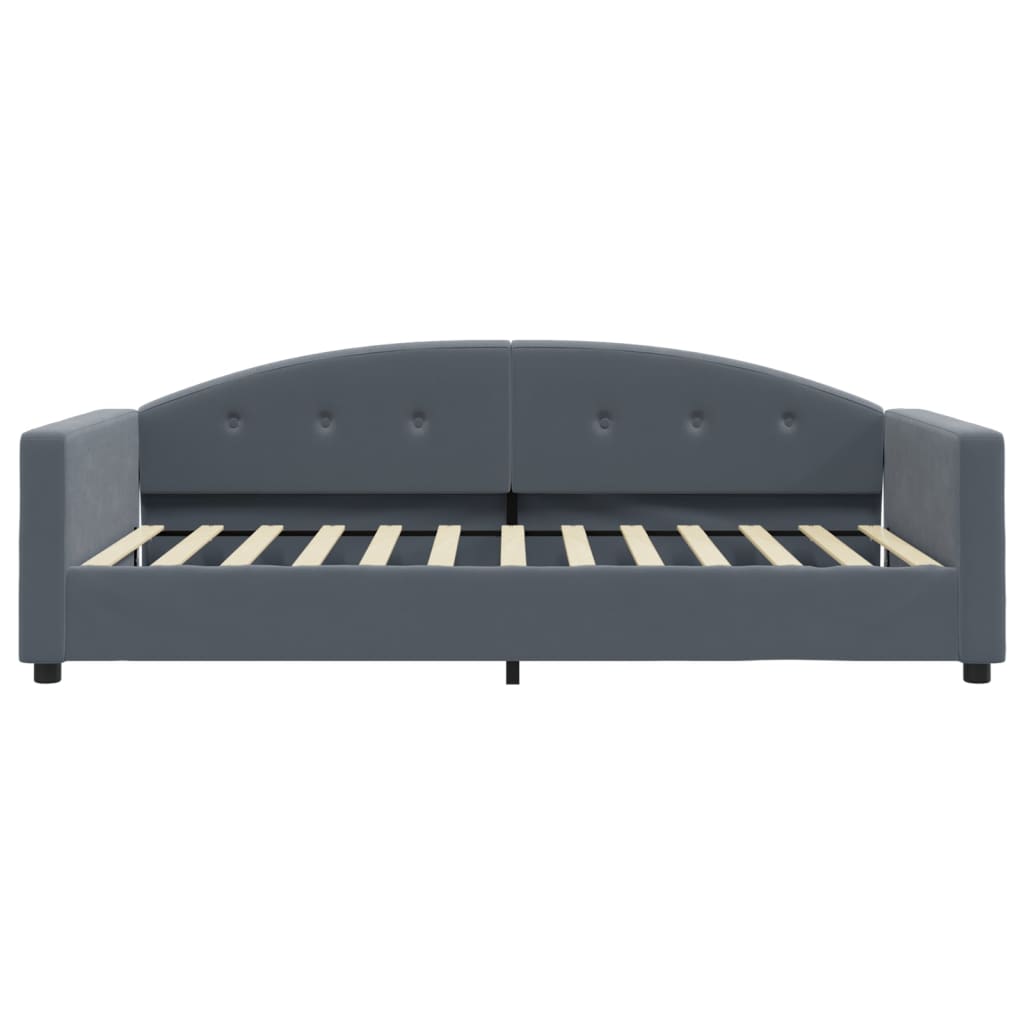 Slaapbank met matras 100x200 cm fluweel donkergroen