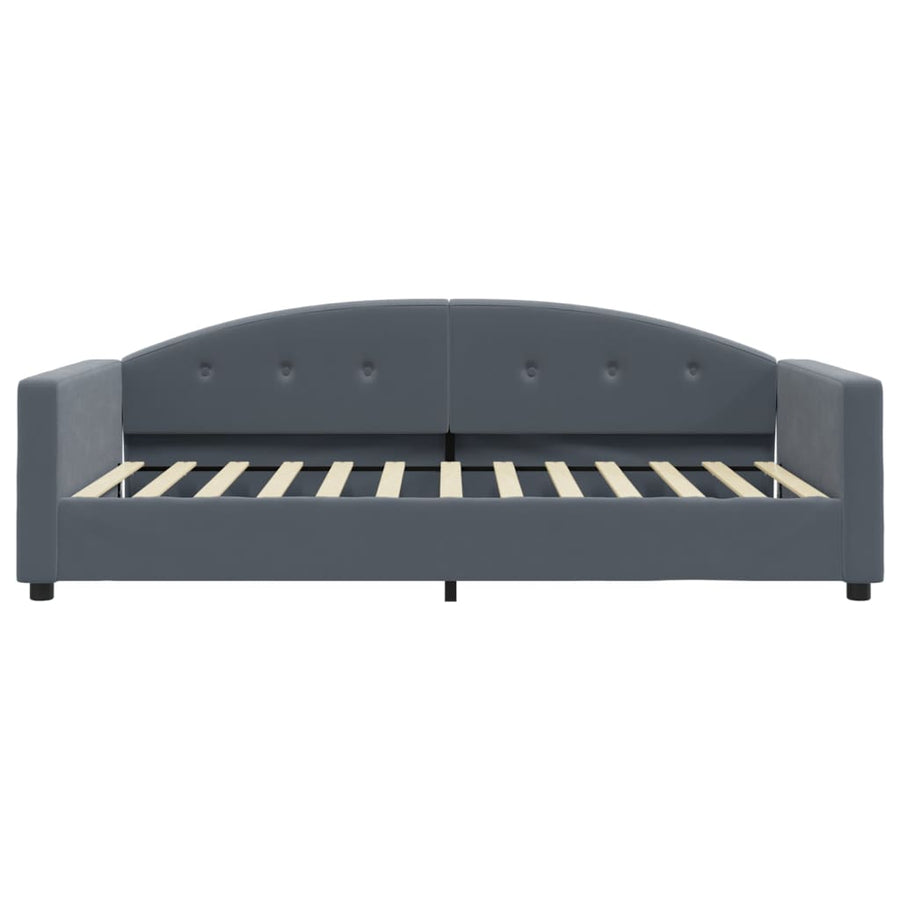 Slaapbank met matras 100x200 cm fluweel donkergroen