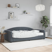 Sofa bed with mattress 100x200 cm velvet dark green