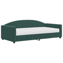 Slaapbank Fluweel 100 x 200 cm Donkergroen met matras