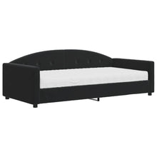Slaapbank Fluweel 100 x 200 cm Zwart met matras