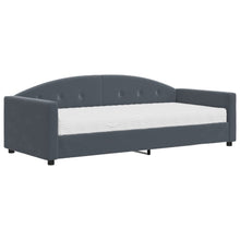 Slaapbank Fluweel Donkergrijs 90 x 190 cm met matras