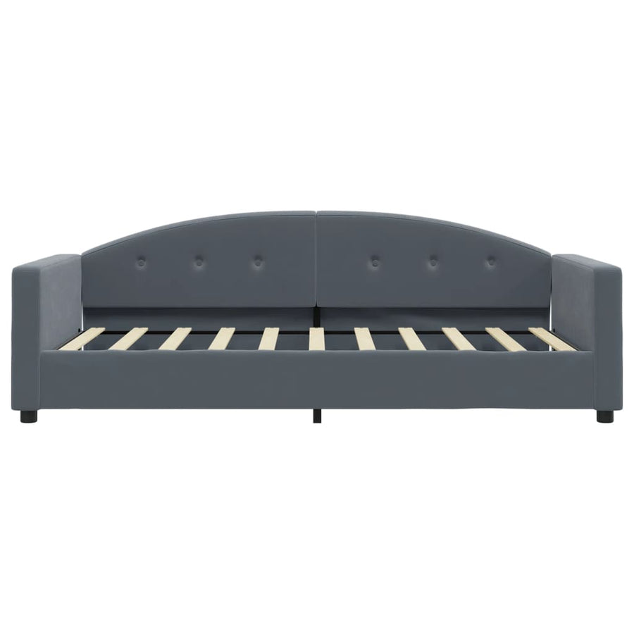 Slaapbank Fluweel Donkergrijs 90 x 190 cm met matras
