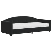 Slaapbank met matras 90x190 cm fluweel zwart