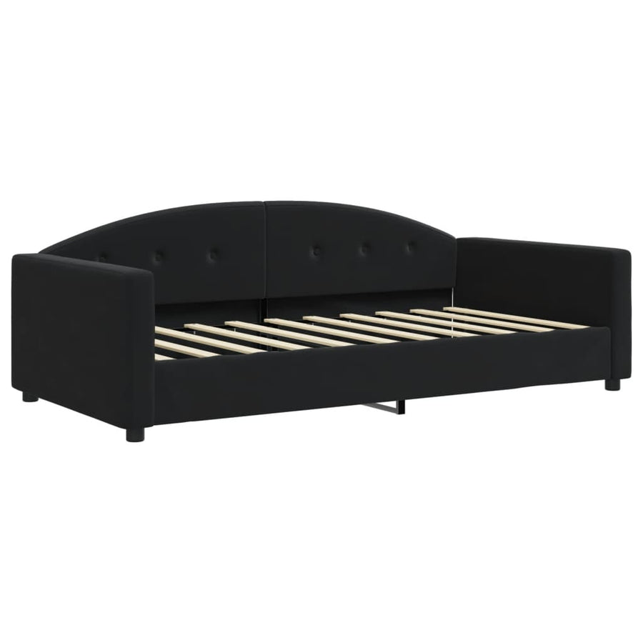 Slaapbank met matras 90x190 cm fluweel zwart