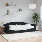 Daybed with mattress 90x190 cm velvet black