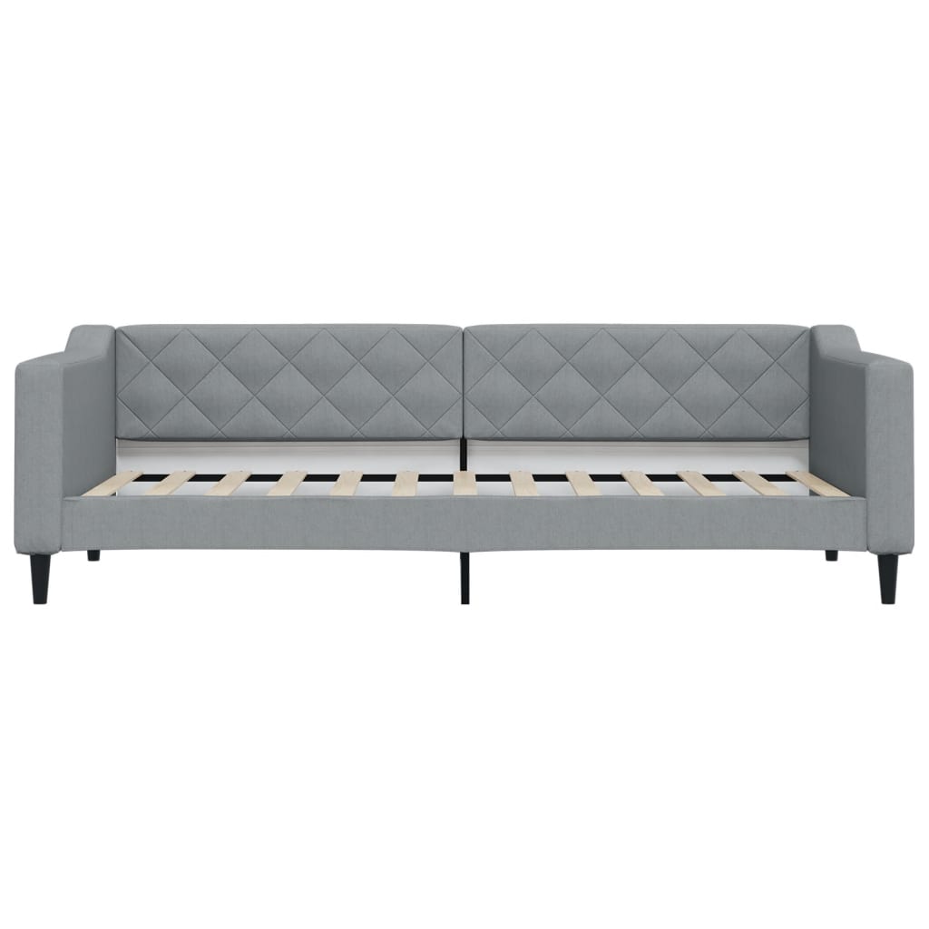 Slaapbank met matras 80x200 cm stof lichtgrijs